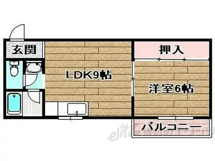 マンション佐和(1LDK/1階)の間取り写真