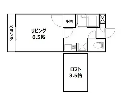 アップルハウス長坂台(1K/2階)の間取り写真