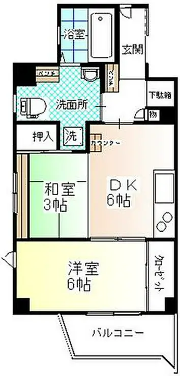 ウイング水門 6階階 間取り