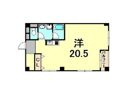 KOSHIENGUCHI HOUSE(ワンルーム/5階)の間取り写真
