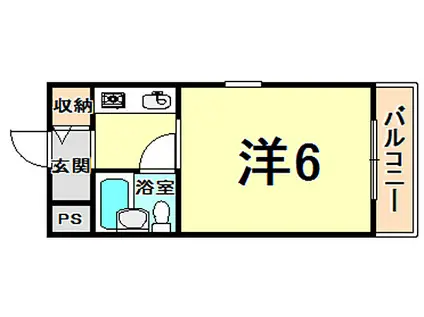 ダイドーメゾン甲子園Ⅱ(ワンルーム/2階)の間取り写真