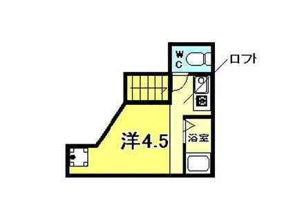 リック上甲東園(ワンルーム/2階)の間取り写真
