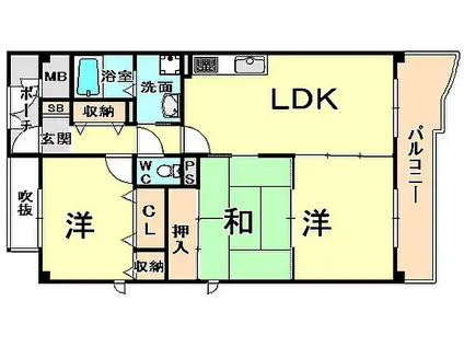 KDXレジデンス夙川ヒルズ 1番館(3LDK/1階)の間取り写真