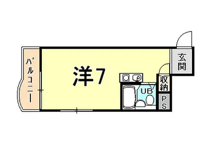 サンシャルムレディース小松(ワンルーム/1階)の間取り写真