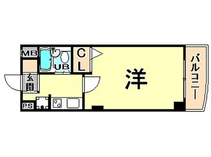 ポコアポコ甲子園口メゾン(1K/2階)の間取り写真