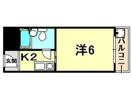 メゾン・ド・六甲パートI(ワンルーム/6階)の間取り写真