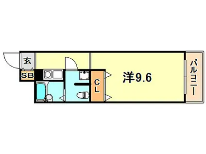 アルカイック六甲(1K/4階)の間取り写真
