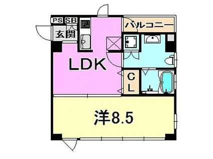 REGULUS KONAN YAMATE(1LDK/5階)の間取り写真