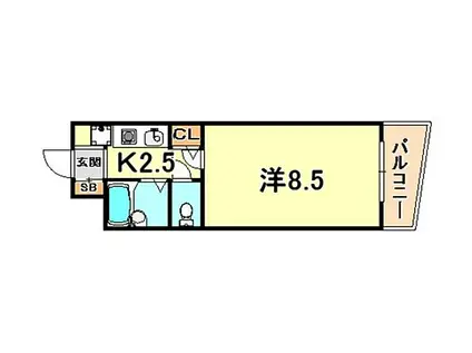 レジデンス米倉(1K/1階)の間取り写真
