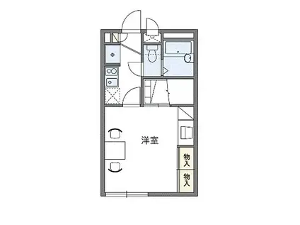 レオパレスライトハウス上田(1K/2階)の間取り写真
