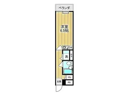 タートルシティ亀有(ワンルーム/7階)の間取り写真