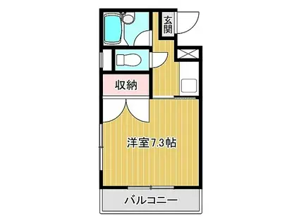 田所マンション(1K/2階)の間取り写真