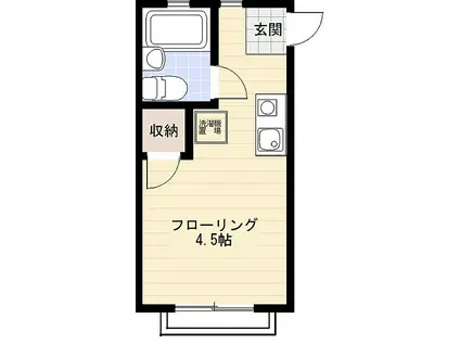 テラスヤシロ(ワンルーム/2階)の間取り写真