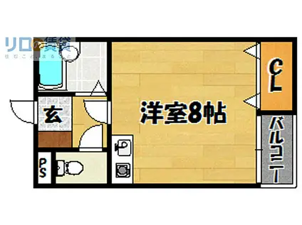 大阪メトロ今里筋線 だいどう豊里駅 徒歩5分 3階建 築43年(ワンルーム/3階)の間取り写真