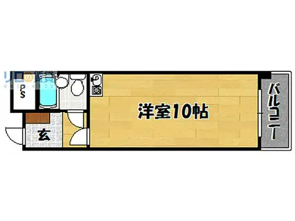 阪急京都本線 相川駅 徒歩16分 7階建 築32年(ワンルーム/2階)の間取り写真