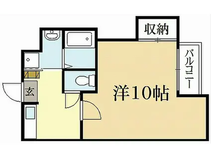 ラフィーネ吉田(1K/1階)の間取り写真