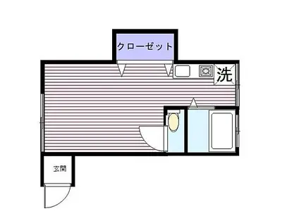 秀栄荘(ワンルーム/1階)の間取り写真