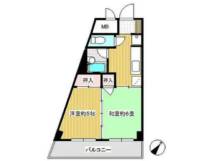 シティ・ヴィラ石井(2K/3階)の間取り写真