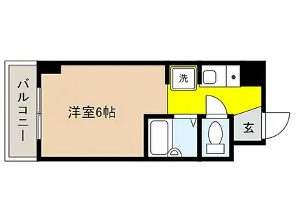 ハイエスト西芦屋(1K/5階)の間取り写真