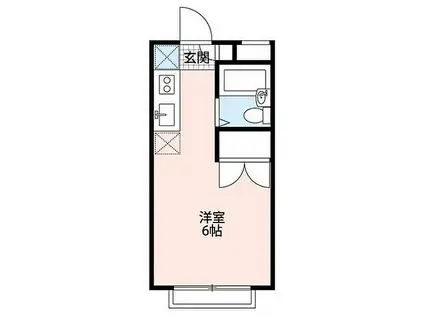 プチメゾン新所沢(ワンルーム/2階)の間取り写真