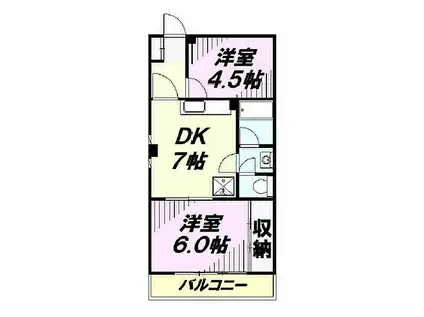 BUILD-TAKA(2DK/3階)の間取り写真