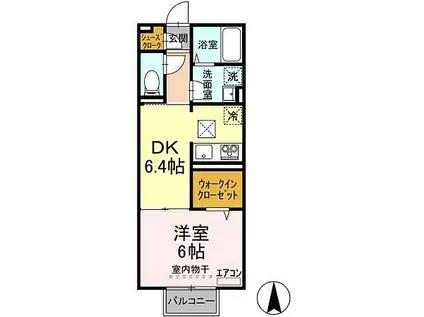 MAISON SUZUKI(1DK/1階)の間取り写真