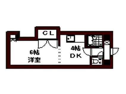 エンドレス三井南5条I(1DK/4階)の間取り写真