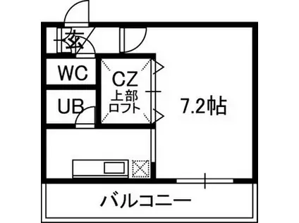 MODULOR南円山(1K/1階)の間取り写真