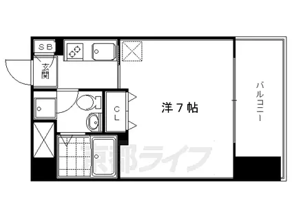 ベラジオ四条烏丸(1K/8階)の間取り写真