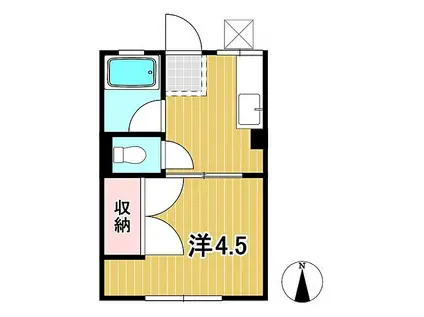 シティハイムアイコー(1K/1階)の間取り写真
