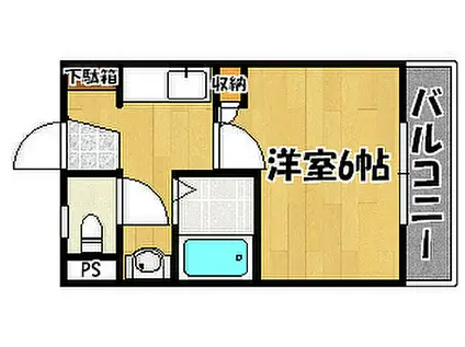 ファーストマンション(1K/3階)の間取り写真