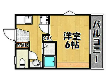 ファーストマンション(1K/1階)の間取り写真