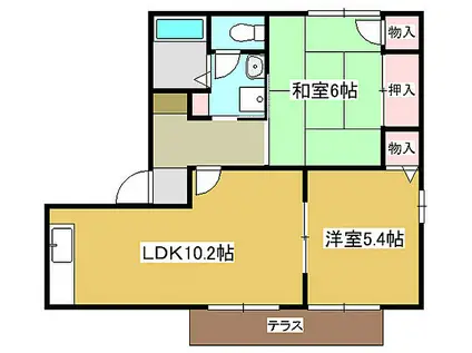 バリュージュ王子(2LDK/2階)の間取り写真