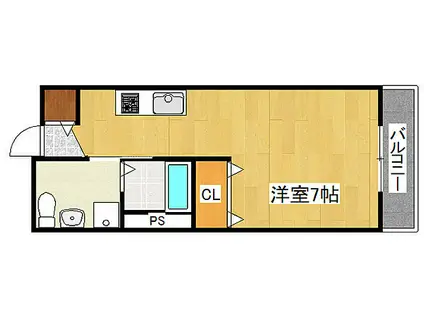 GIULIA須磨浦III(ワンルーム/2階)の間取り写真