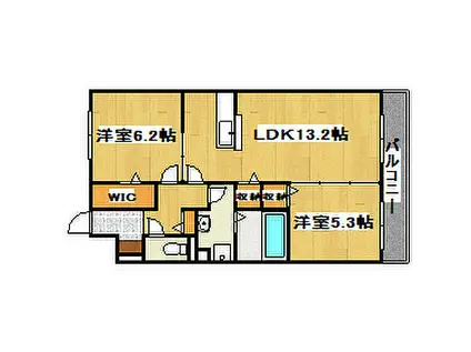 JR山陽本線 大久保駅(兵庫) 徒歩13分 3階建 築4年(2LDK/2階)の間取り写真