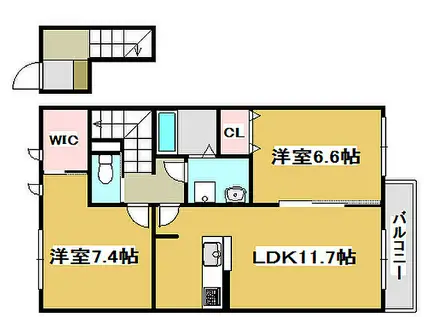 シャーメゾン播磨(2LDK/2階)の間取り写真