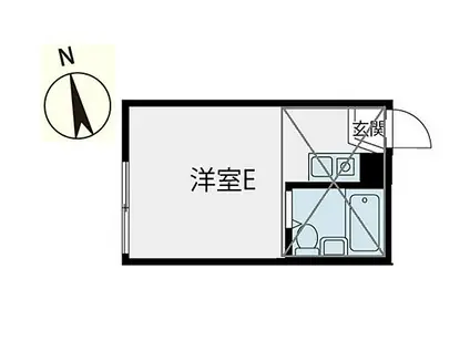 ハイツ志茂(ワンルーム/2階)の間取り写真