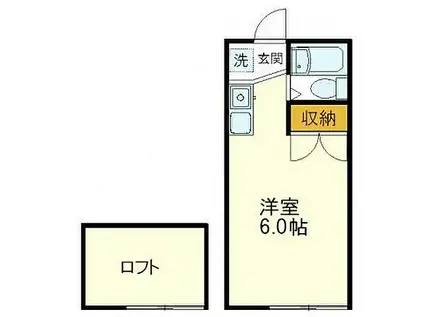 コーポ広田(ワンルーム/2階)の間取り写真