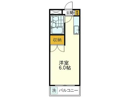 アネックス武蔵台(ワンルーム/3階)の間取り写真