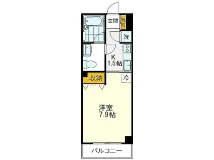 コンフォート武蔵野(1K/5階)の間取り写真