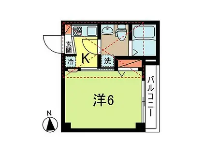 モンシャト高円寺(1K/3階)の間取り写真