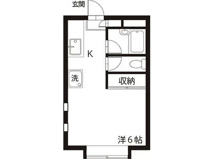 フォンテーヌ志茂(ワンルーム/2階)の間取り写真