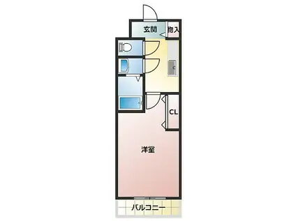 和歌山電鐵貴志川線 日前宮駅 徒歩20分 2階建 築18年(1K/2階)の間取り写真