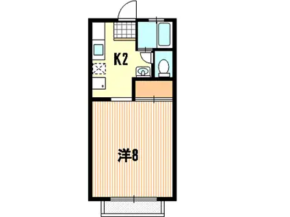 ハイツ遠山III(1K/1階)の間取り写真