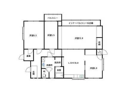 前田コーポ(4LDK/1階)の間取り写真