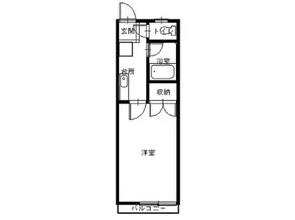 コーポフゲン(1K/1階)の間取り写真