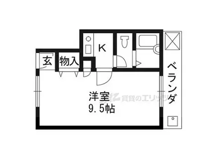 エミール志水(1K/1階)の間取り写真