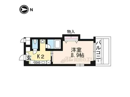 CASA DE ISSA(1K/6階)の間取り写真