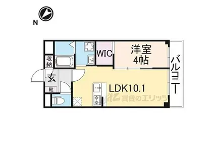 大津市月輪二丁目マンション(1LDK/2階)の間取り写真