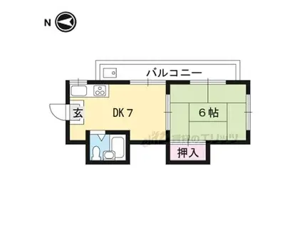 三浦ハイツ(1DK/2階)の間取り写真